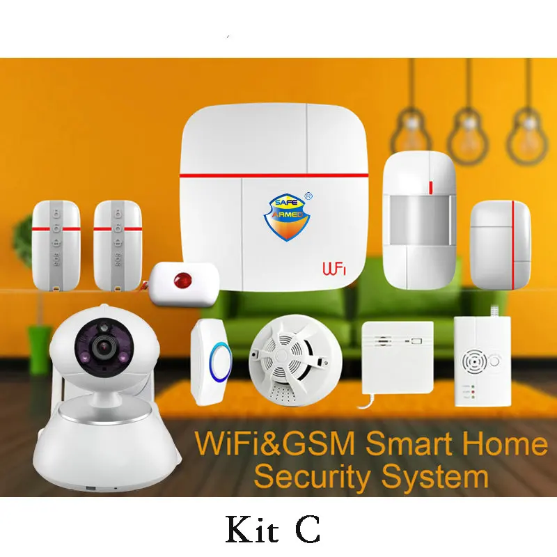 (1 комплект) умная домашняя система сигнализации Vcare Aalarm с Wi Fi и GSM беспроводным