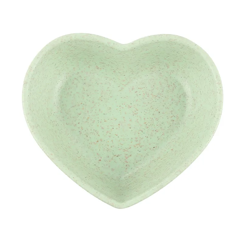 green heart Кухонные пластиковые тарелки, тарелки для соуса, тарелки для приправленных горчиц, чаша для пшеницы, соус, блюдце, маленький уксус, доска для вкуса, тарелка для закусок - Цвет: green heart