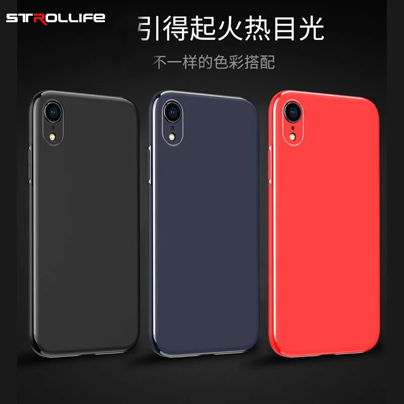 STROLLIFE Мягкий ТПУ матовый чехол для телефона iPhoneXR X XS Max бизнес однотонная Крышка