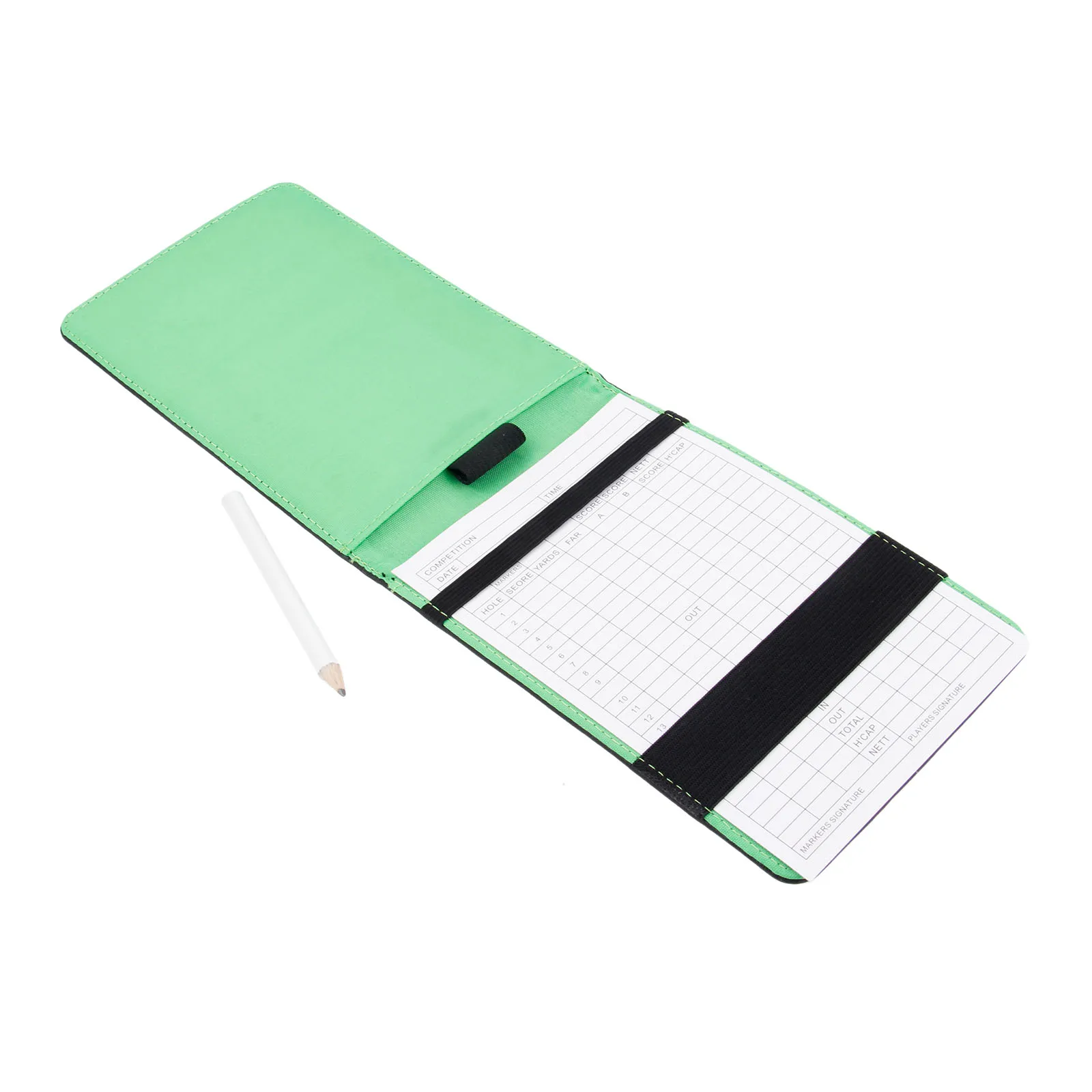 Гольф Оценка держатель для карт аксессуары гольфа из искусственной кожи черного