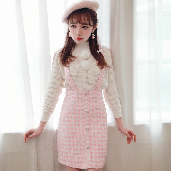 Юбка принцессы Bobon21 оригинальная шерстяная юбка с поясом высокой талией съемная