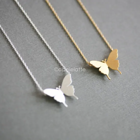 Новые модные украшения ручной работы ожерелье с милыми крошечными бабочками и