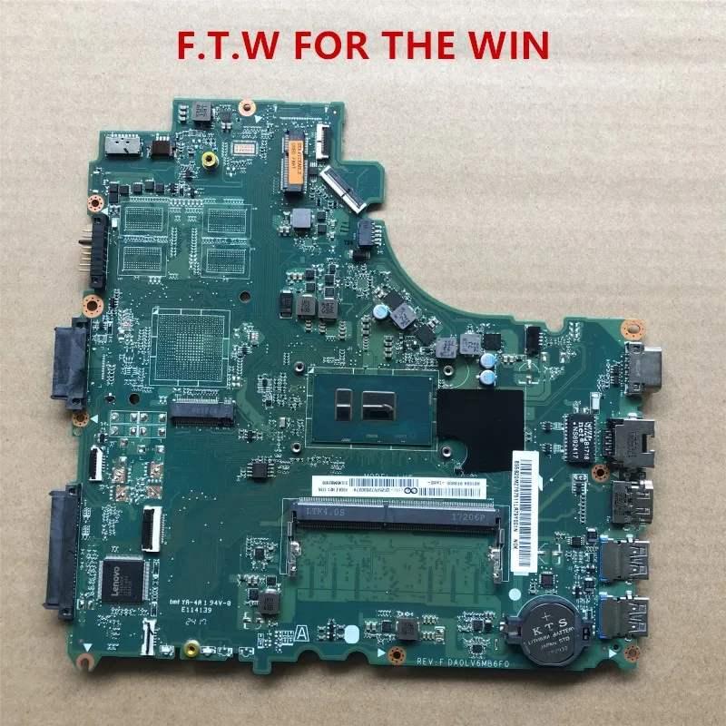 Günstig MB 5B20M27675 Para Lenovo V310-14ISK E42-80 V310-14IKB V510Laptop Motherboard I5-7200 RAM 4G DA0LV6MB6F0 REV:F DDR4 100% Probado