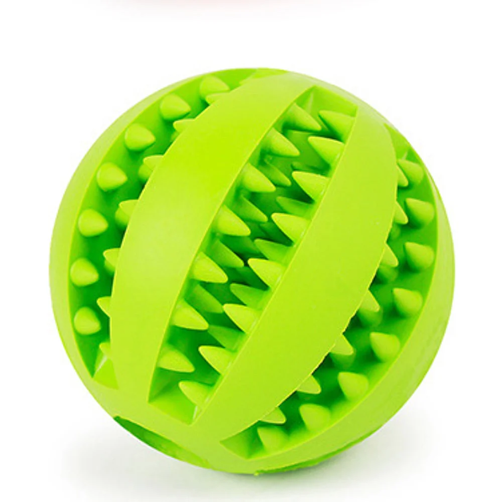 Green Игрушки для собак, резиновый шар для собак, забавные игрушки для собак, для домашних животных, щенков, больших собак, чистка зубов, закуска, мяч, игрушка для домашних животных - Цвет: Green