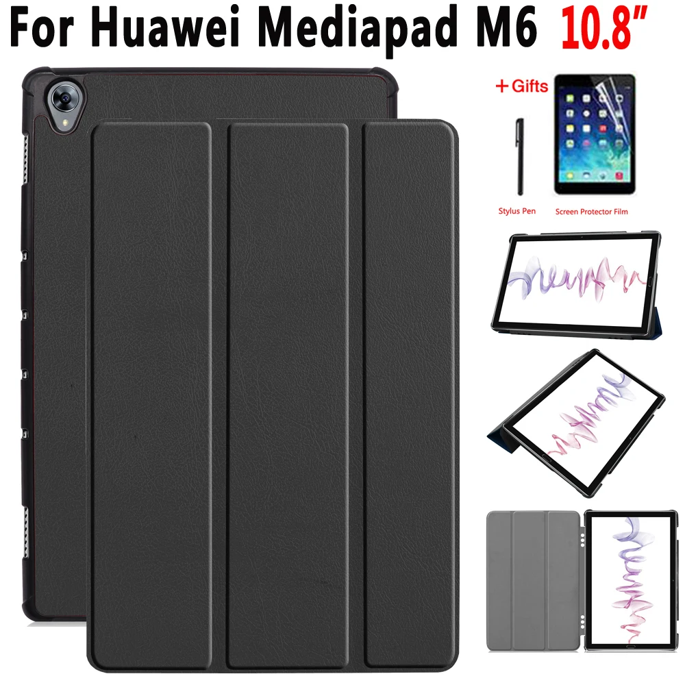 Чехол для Huawei Mediapad M6 10 8 чехол планшета Смарт искусственная кожа Магнитный книжка