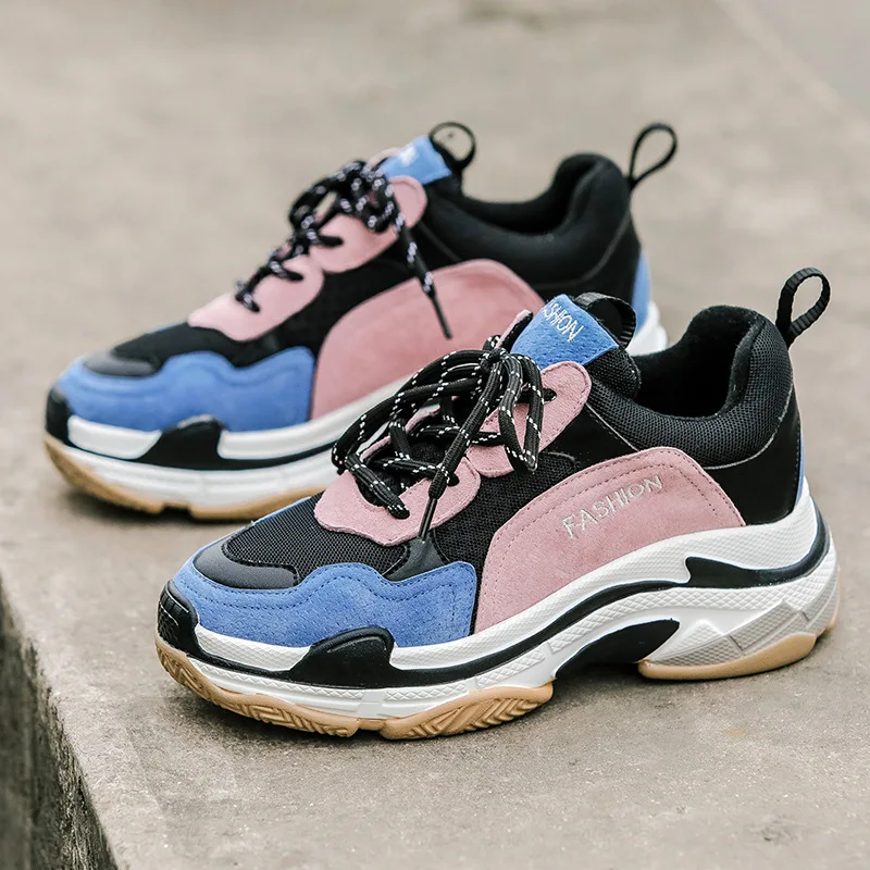 Женская обувь 2018 женские кроссовки на платформе Нескользящая дышащая сетчатая