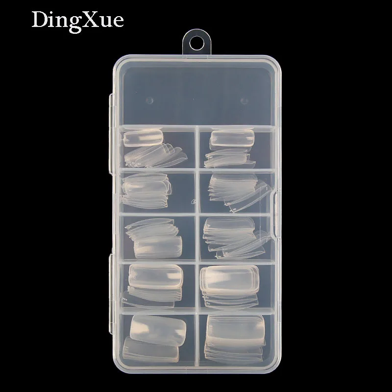 Женские прозрачные цветные накладные ногти DingXue 100 шт. для