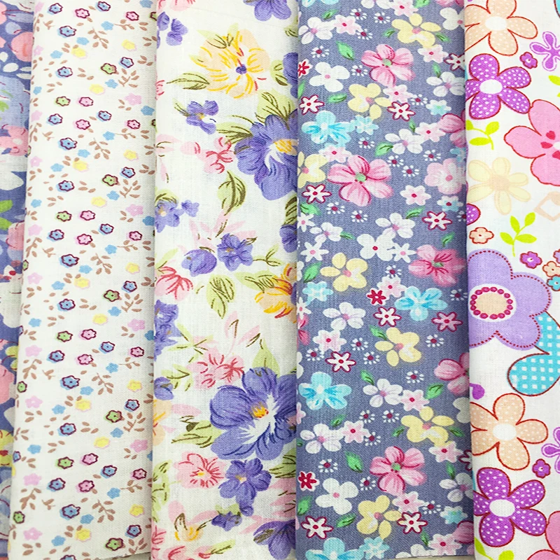 5pcs 25x25cm Mixed Cotton Printed Fabric Cloth Sewing Quilting Fabrics for Patchwork Needlework DIY clothe Handmade Accessories |