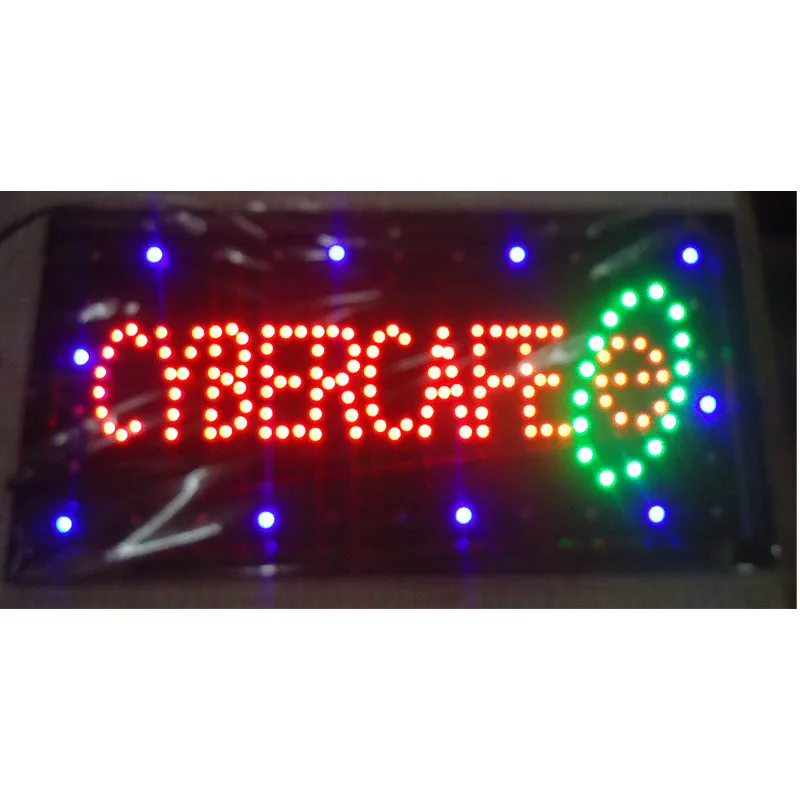 

CHENXI direct selling customed low power 10X19 inch semi-outdoor Ultra Bright running cibercafes led Neon open lighted Sign