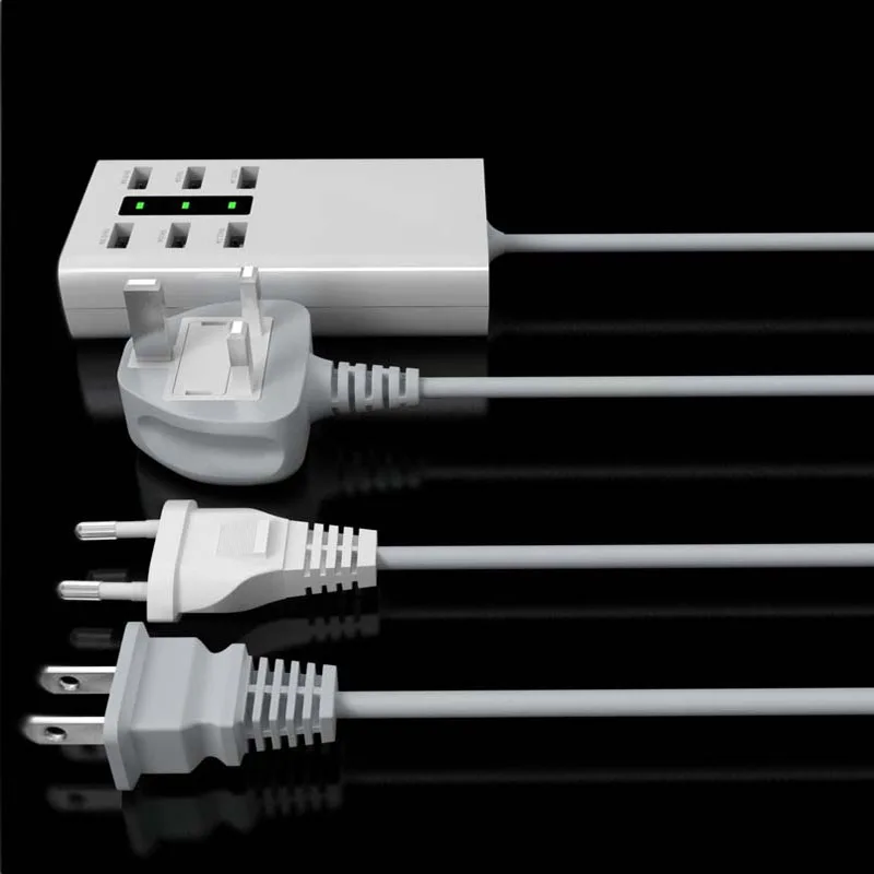 6 портов Мульти USB зарядное устройство концентратор дисплей док станция для