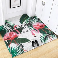 nordic style flamingo hotel entrance hall carpet pvc wire loop mat ins door mat living room floor mat bathroom non slip rug