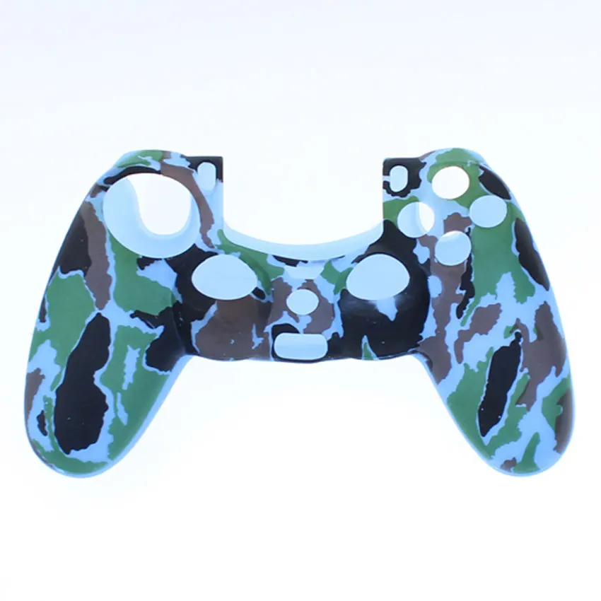 E Юси камуфляж резиновый гель силиконовый чехол для sony playstation Dualshock 4 PS4 DS4 Pro тонкий контроллер - Цвет: E