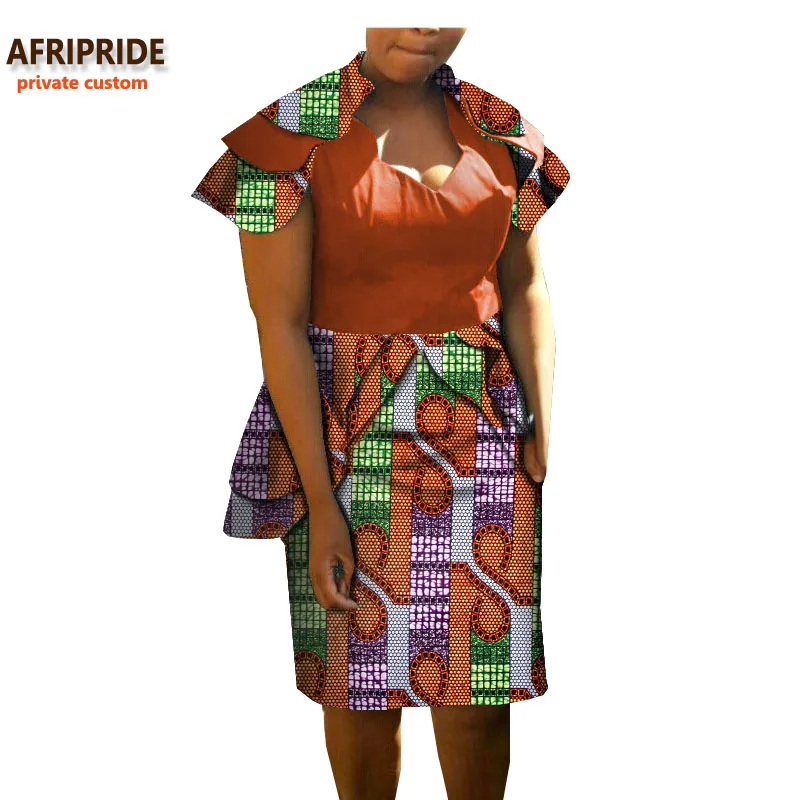 2019 Африканское женское платье AFRIPRIDE Частный заказ Лето Повседневная складчатая