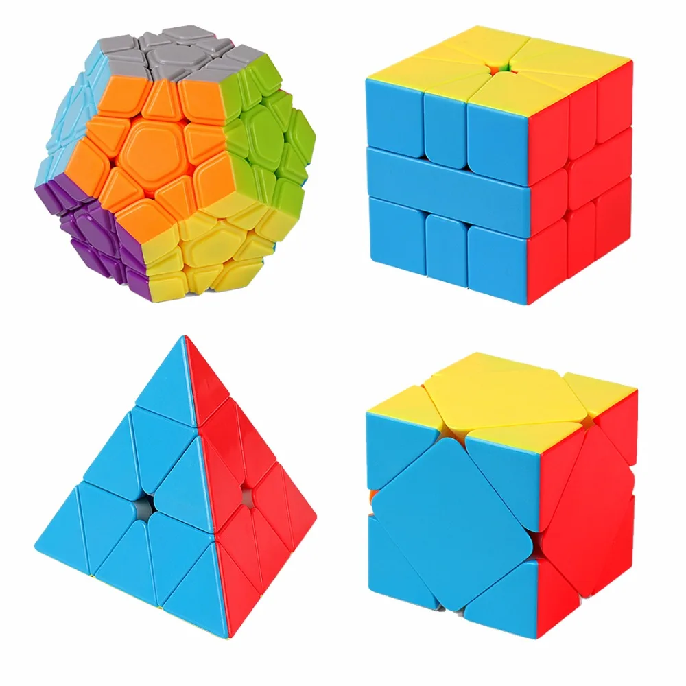 

4 шт./компл. Cubing школьный куб WCA официального соревнования подарочный набор магический куб головоломка для мозга игрушка красочный черный ку...
