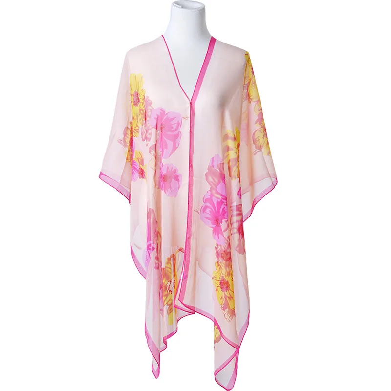 2017 Новое Лето платок пончо накидка прикрыть Большие Парео Шифон Шали Обруча пляж