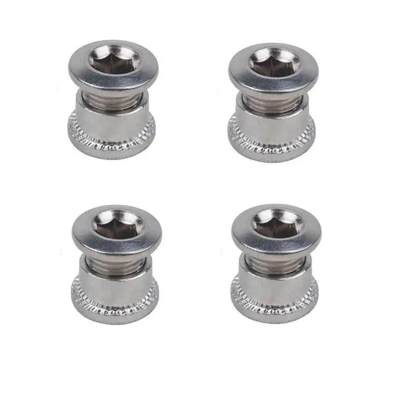 4 PCS 1/4/5 шт. горных велосипедов дорожных Велосипедный Спорт S цепи колеса Crankset Monolock двойной Шурупы Болты гайка Запчасти аксессуары для велосипеда Запчасти - Цвет: 4 PCS