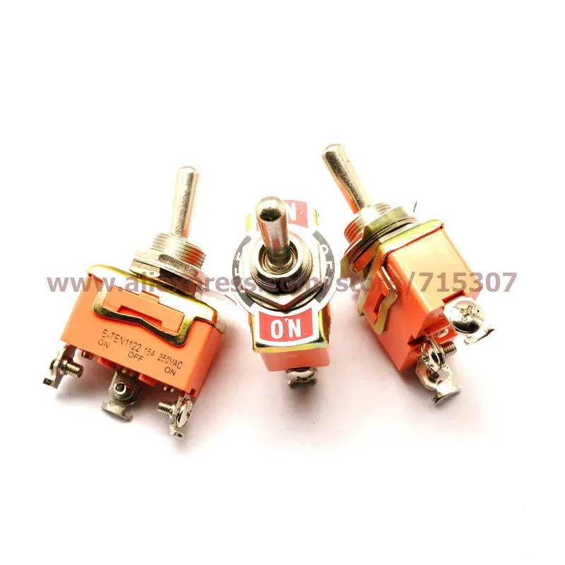 PHISCALE 5 шт. Переключатели Тумблеры Клавишные переключатели ВКЛ ВЫКЛ E TEN1122 с