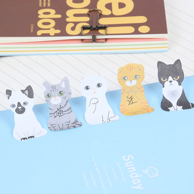 Комплект из 2 предметов/60 листов с мультяшным котом Бумага коробка наклейки