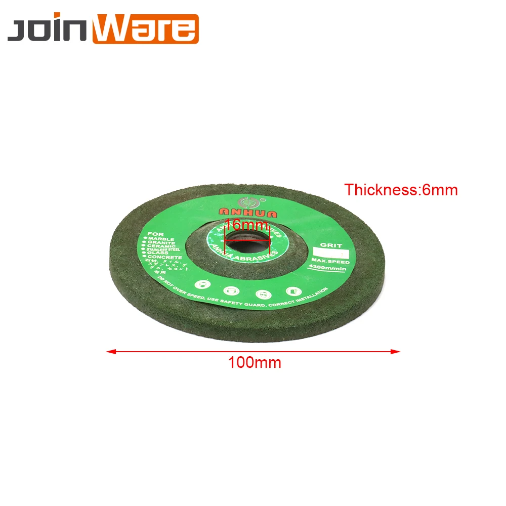 

5Pc 100x16x6mm 60 80# Resin Cutting Wheel Disc Off For Cut Grinding Metal For Angle Grinder Max Speed 4300m/min High Quality