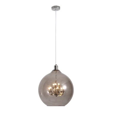 

Nordic round living room pendant lamp creative personality post-modern dining room simple glass restaurant small pendant lights