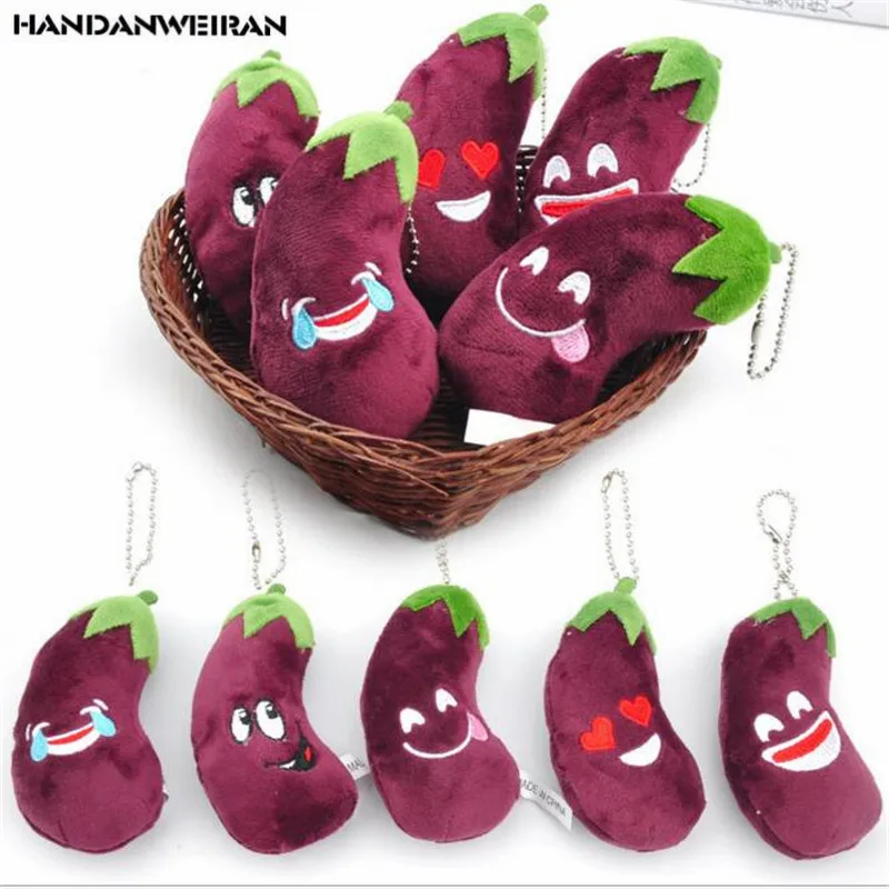 1 шт. новые плюшевые игрушки KAWAII Eggplant 10 см микс мягкая игрушка брелок подарок плюшевая кукла детская