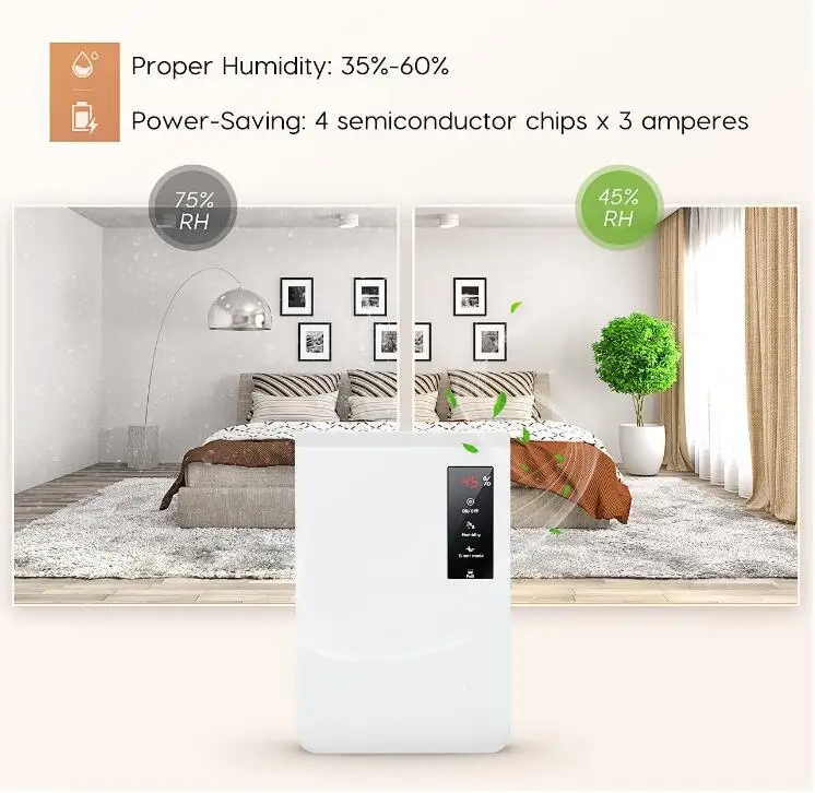 High-End Electric Intelligent Dehumidifiers Continuous Purify Air Dryer Machine Moisture Absorb Home Household Appliances Q018 | Бытовая