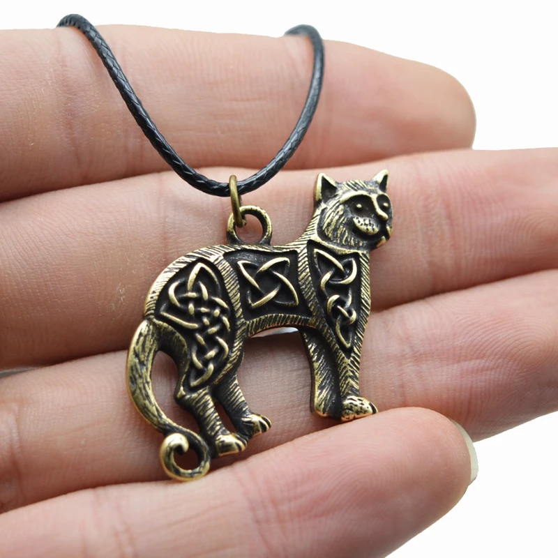 1 шт. ожерелье с подвеской в виде кошки Norse Viking Celtics амулетом для ирландских