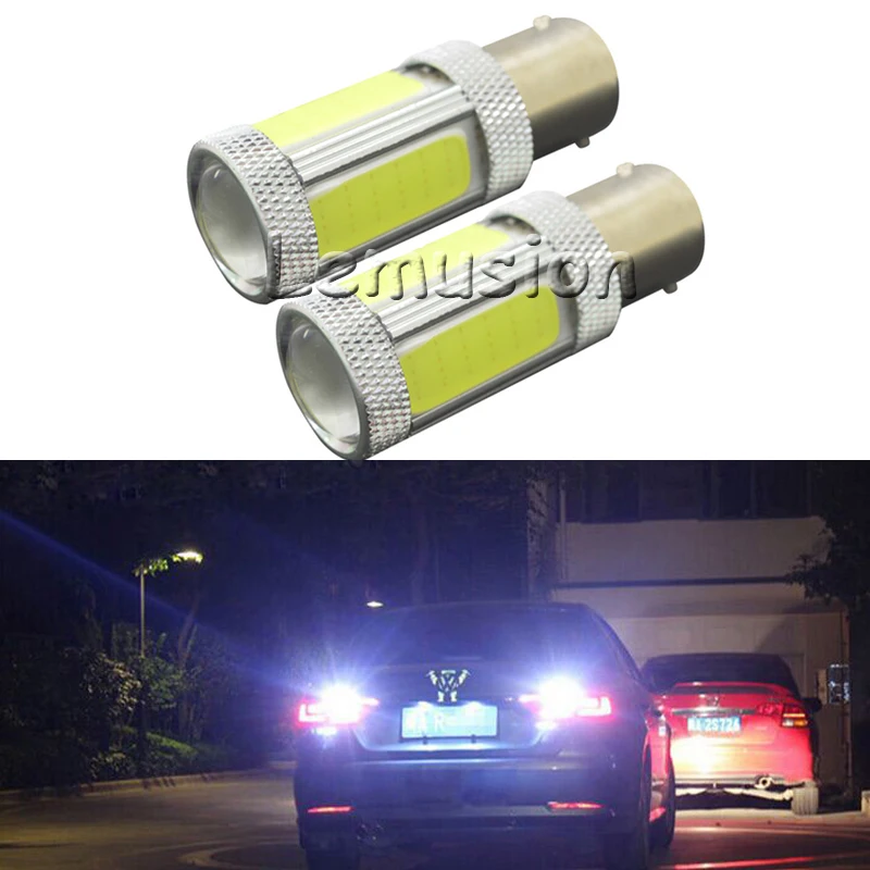 2X 1156 Ba15S S25 P21W 25W 6500K белый 2500LM COB Автомобильный светодиодный фонарь задний тормоз