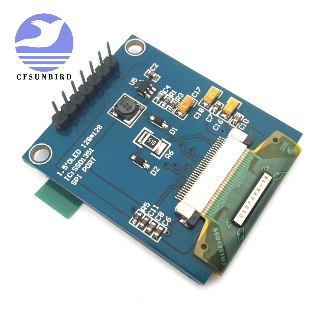 Высокая 1,5 дюймов 128x128 SPI OLED ЖК-дисплей Дисплей полный Цвет Oled модуль драйвера IC SSD135 для Arduino 128*128