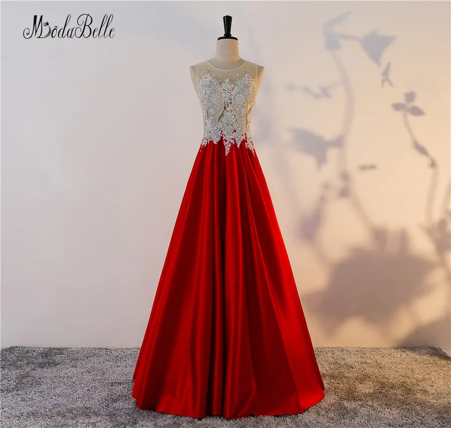 Modabelle Vestidos Festa Longo атлас с кружевом бусинами вечернее платье сексуальное