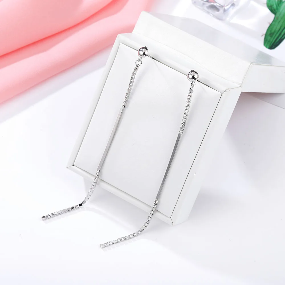 Висячие серьги HanCheng с цепочкой подвески женские ювелирные