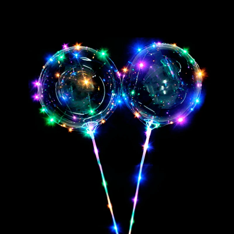 FENGRISE светодиодные светящиеся шары прозрачные круглые воздушные украшение для