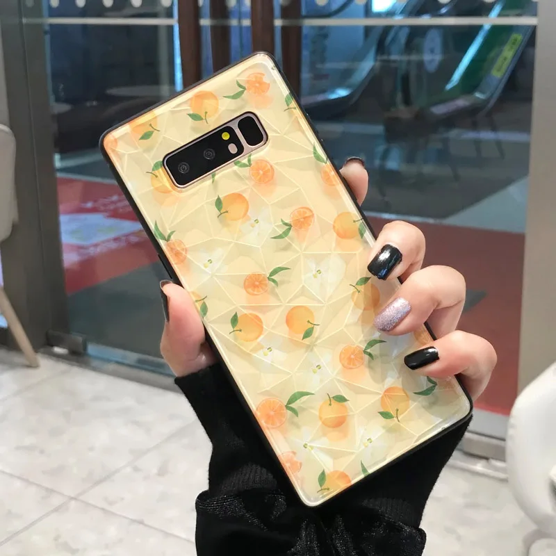 Lemon YHBBCASES для samsung Note 8 9 чехол для телефона с рисунком клубники лимона 3D чехол с алмазным узором для samsung Galaxy S8 S9 S10 Plus - Цвет: Lemon