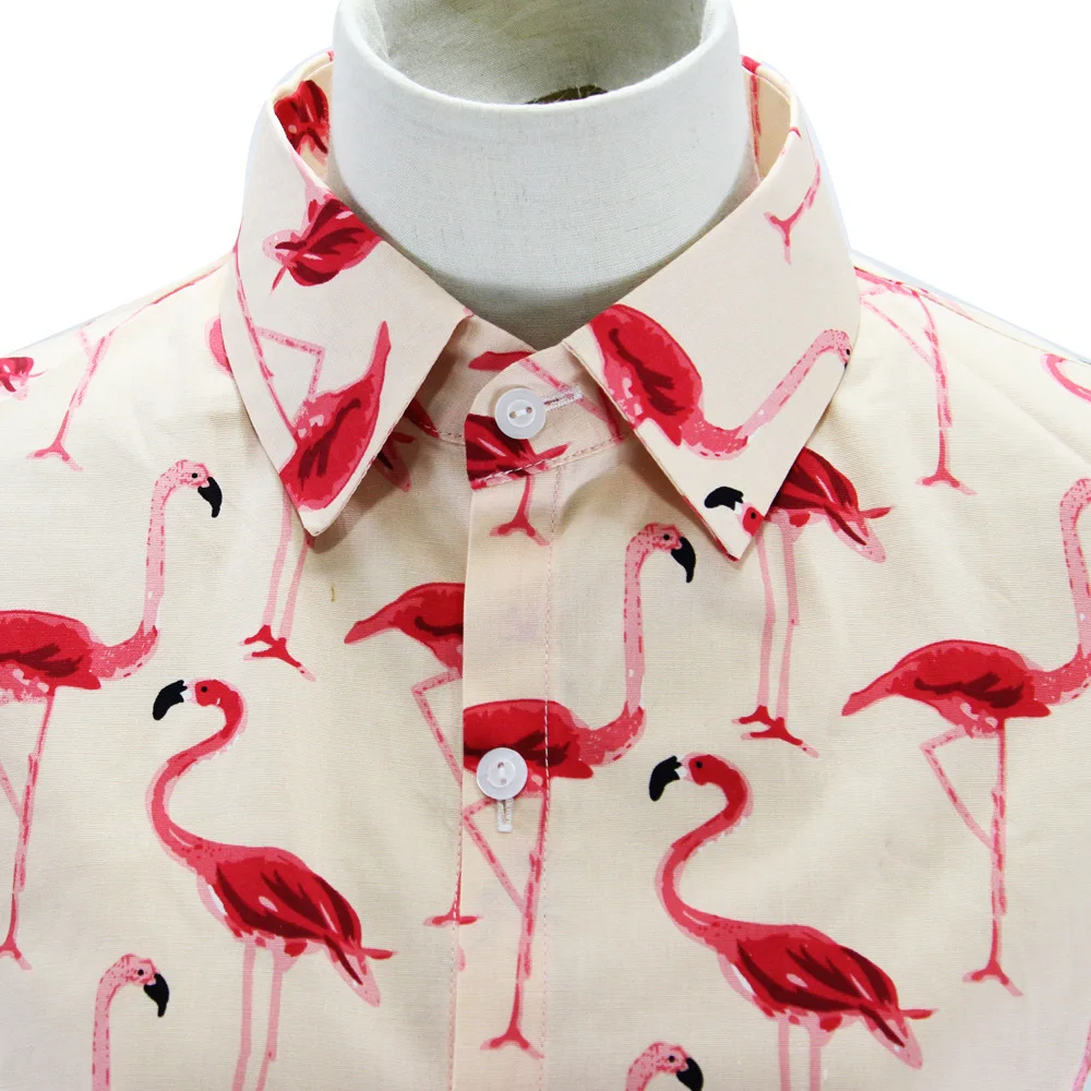 

2019 Jaderic Fashion Fake Shirt Collar for Women False Collar Flamingo Print Cotton Detachable Shirt Collar