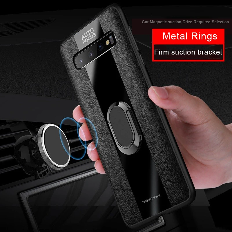 BXE Luxury Phone Case For Samsung Galaxy S8 S9 S10 Plus S10e With Magnetic Holder Ring S10Plus S9+ |