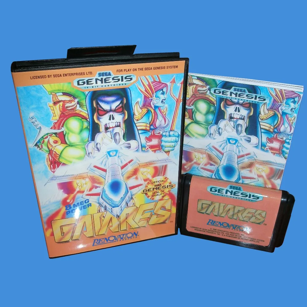 

Gaiares с коробкой и ручной 16-битной игровой картой MD для Sega Mega Drive для Genesis