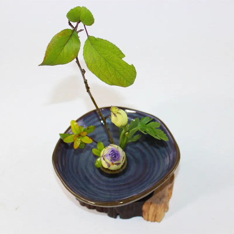 

Zen Post-modern Ikebana Flower Pot Desktop Vase Flowerpot Hydroponic Plant Basin Ceramic Containers Food Bowl Vintage home decor