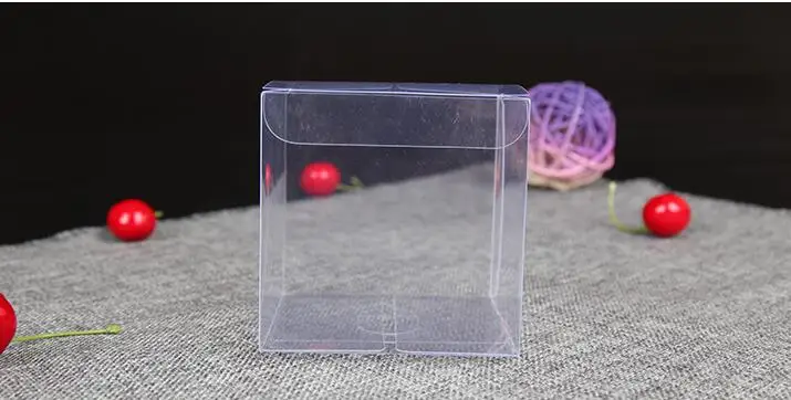 50 шт. 8x8X8cm Свадебная Прозрачная ПВХ коробка вечерние принадлежности прозрачные