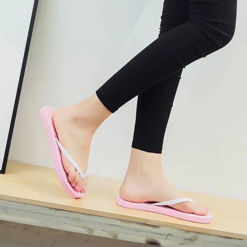 Женские шлепанцы пляжная обувь на плоской подошве летняя модная женская с