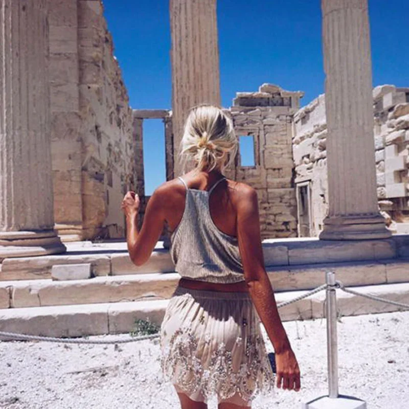 Летний женский укороченный топ 2017 Женский на бретелях с v-образным вырезом