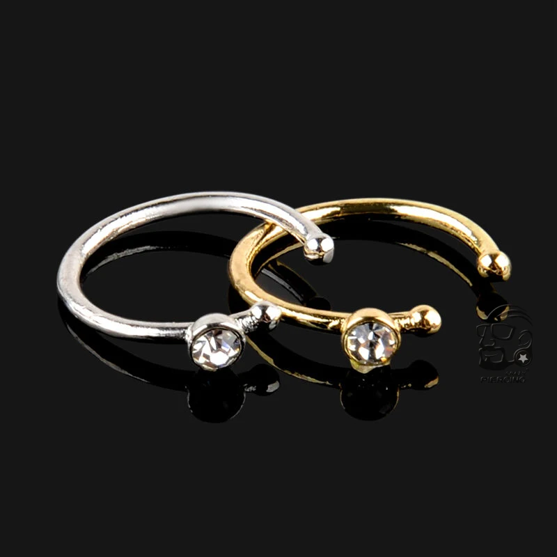 Кольцо для пирсинга носа из нержавеющей стали 316L|body piercing jewelry|piercing jewelrycrystal nose stud |