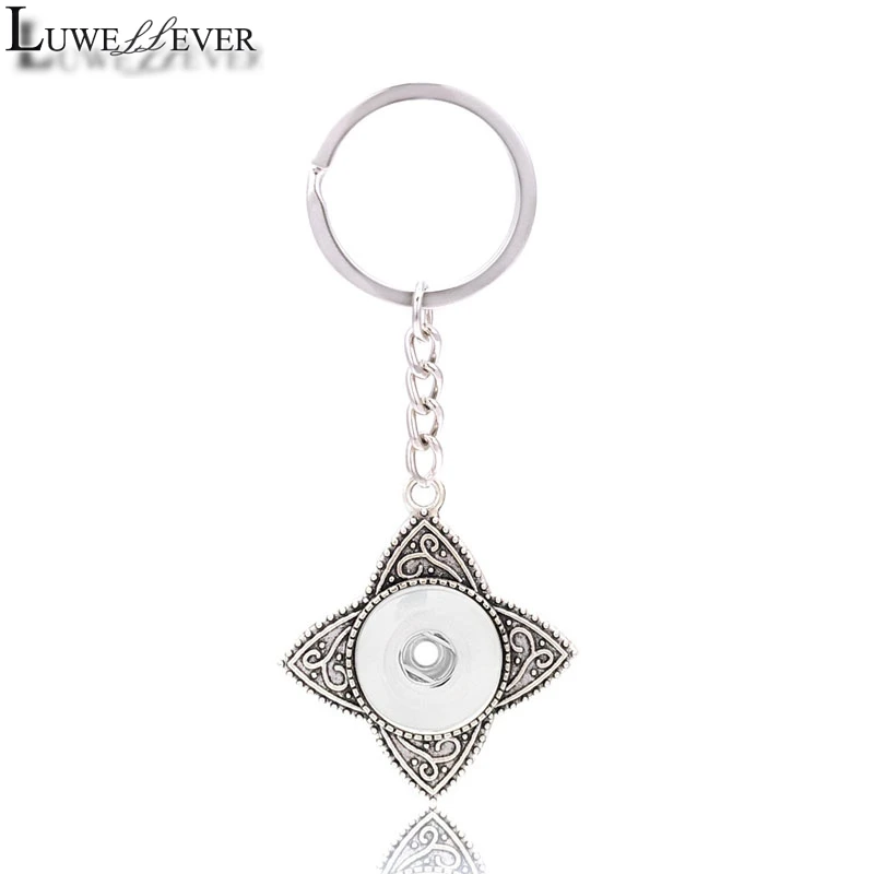 

Interchangeable Top Popular 037 Fashion Metal Key Chains Fit 18mm Snap Button Keychain Jewelry For Men Women Key Rings Gift