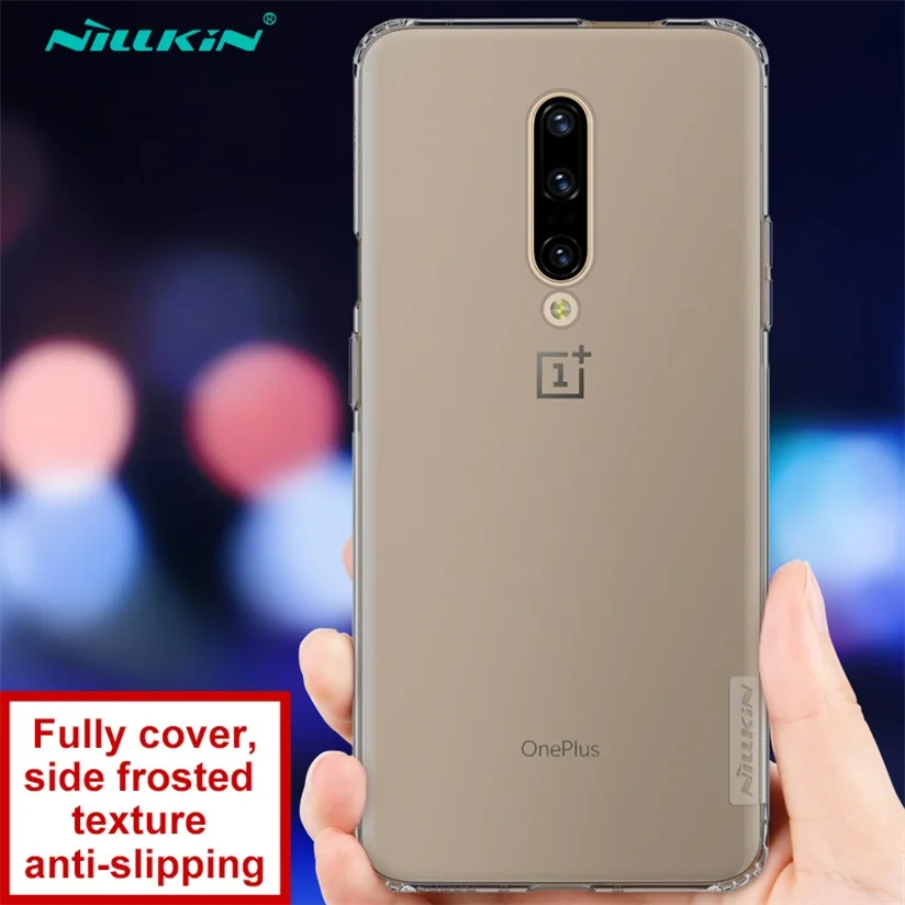 Для OnePlus 7 Pro чехол Nillkin натуральный прозрачный мягкий кремний TPU защитная накладка для телефона для OnePlus7 Pro задняя крышка - Цвет: Gray
