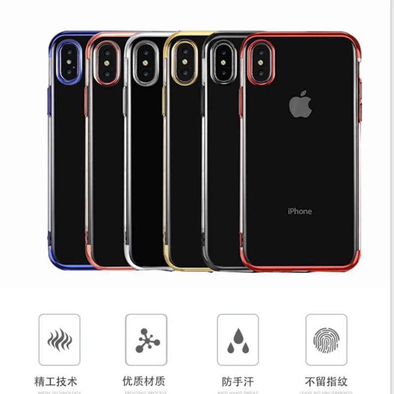 Чехол для Телефона iphone 7 plus 8 6s 6 5S se 5 покрытие силиконовый мягкий прозрачный цвет