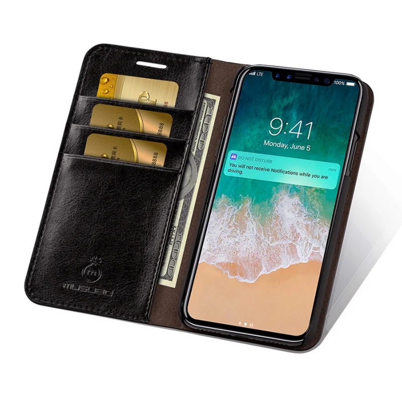 High-grade Leather Phone Case Cover For iPhone X 8 7 6 6s Plus Luxury Card Holder Wallet Flip for iphone XS XSMAX | Мобильные