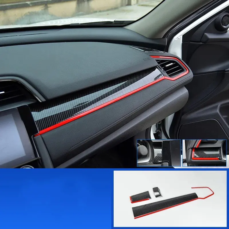 Для Honda Civic Тип R 2016 2017 1 комплект ABS хромированный автомобильный приборной панели