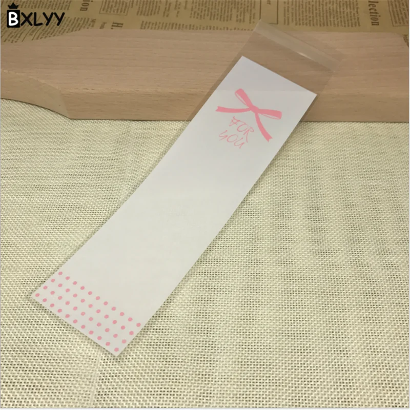 BXLYY 50pc3 бант длинная полоса мешок печенья мешочек для Конфет Украшение выпечки