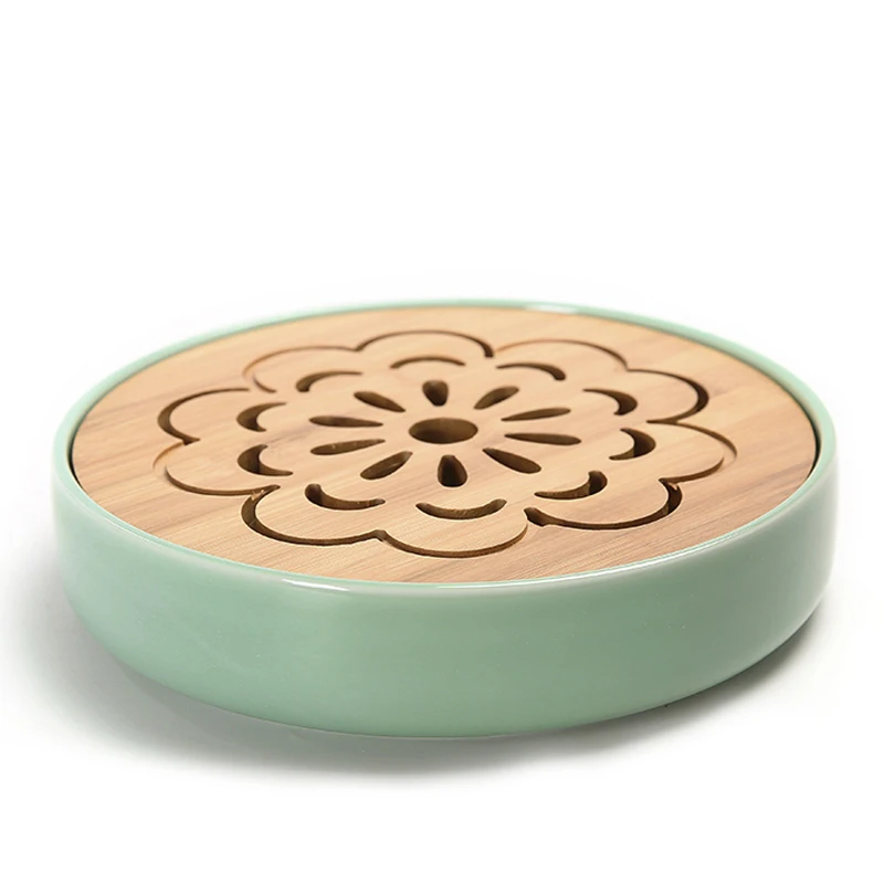Керамика бамбуковый чайный поднос дренаж для хранения воды кунг фу набор
