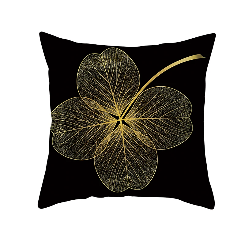 H03 Mling 1 шт. 45x45cmBlack Gold Leaf наволочка персиковая наволочка Талия Подушка полиэстер Подушка Чехол - Цвет: H03