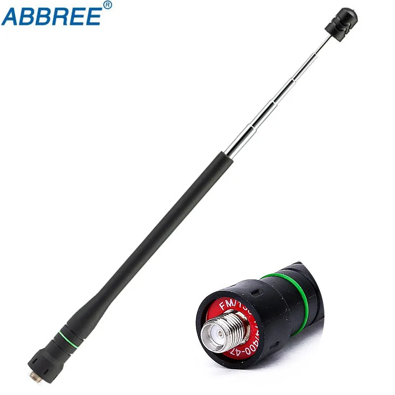 ABBREE AR-775 телескопическая SMA-Женская двухдиапазонная антенна с высоким
